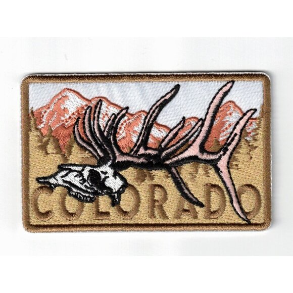 Unbranded Other - Colorado Mountains Hunting Nature Embroidered 3.5x2.25in Iron / Sew-On Patch